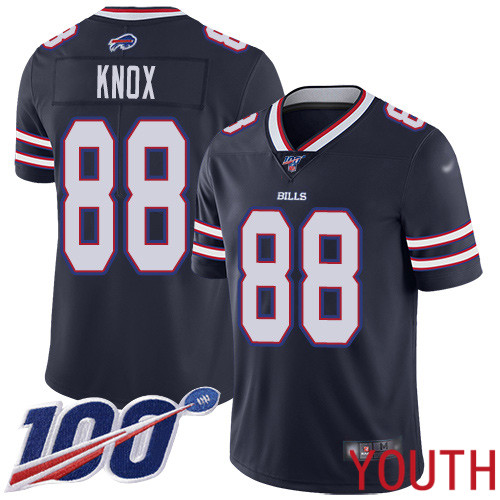 Youth Buffalo Bills #88 Dawson Knox Limited Navy Blue Inverted Legend 100th Season NFL Jersey